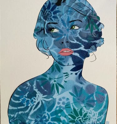 Efin portrait woman blue