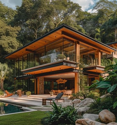 Villa with sea and mountain view