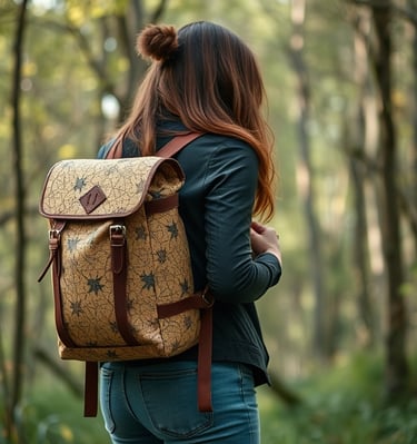 Kork Rucksack Damen in der Natur
