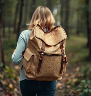 Kork Rucksäcke Damen in der Natur