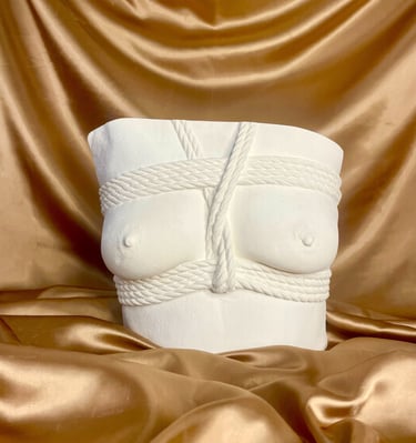 Moulage poitrine plâtre - Shibari