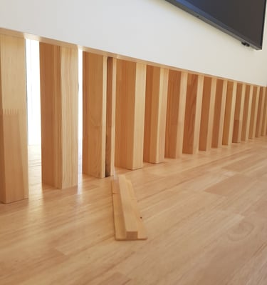 Meuble TV effet suspendu sur mesure