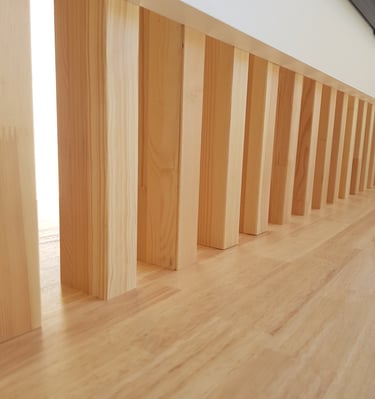 Meuble TV effet suspendu sur mesure