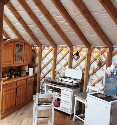 10 méteres jurta konyha