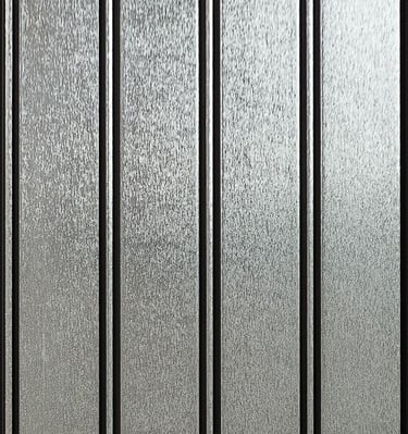 Fluted Panel Silver Metallic