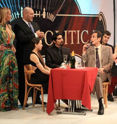 Marcelo Castelo en el programa de TV Tango y Política, con Santiago Cúneo y Nora Briosso