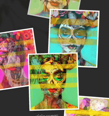 Digital, colorful artworks inspired by the vibrant energy of Mexico - Flash for empathy