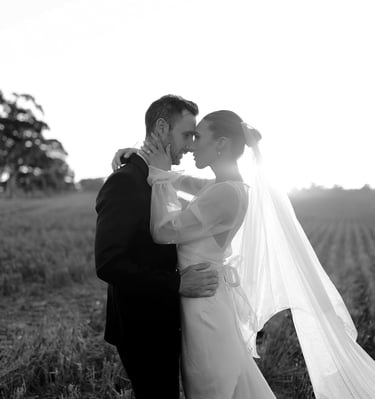bride and groom portrait