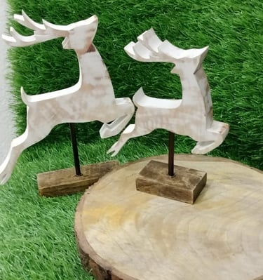 wooden designer reindeer for chritsmas
