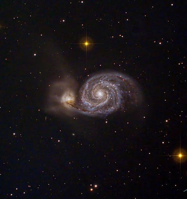 Whirlpool Galaxy Eating its Neighbor