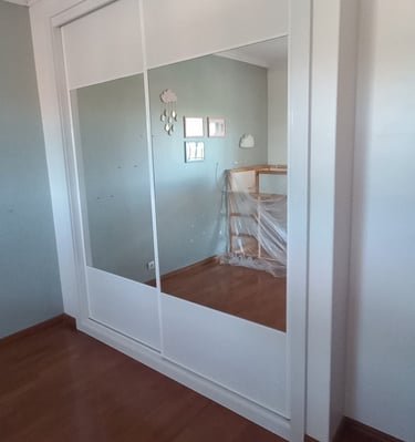 Portas de correr panorâmicas com espelho, elaborado resistência antiquebra