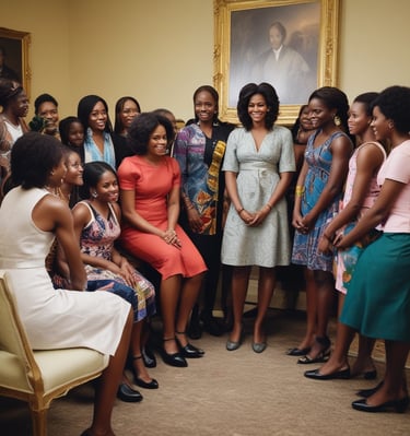 Young leaders networking at a conference.