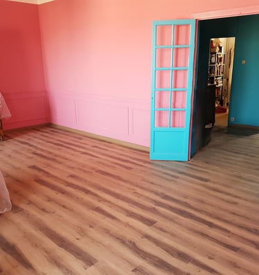 Peinture couleur et pose parquet