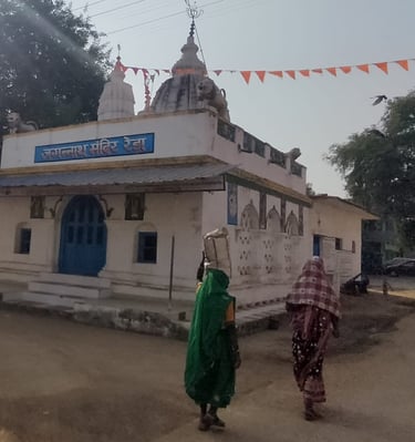 two ladies front of temple