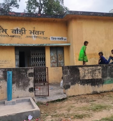 some children pare playing on the wall