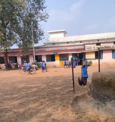 student play on the ground