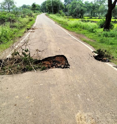 Broken road