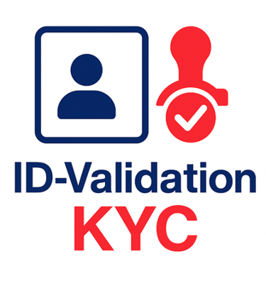 a person standing in front of a sign that says id - valid