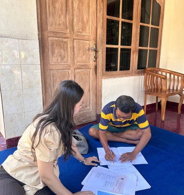 Official notary deed for the Villa Oraya property, handled through Vision Immo Bali.