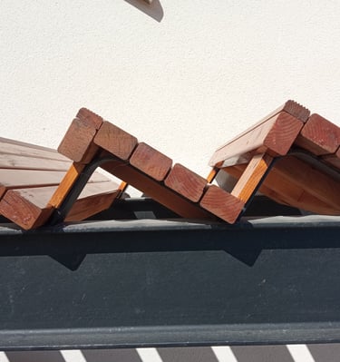 escalier d'extérieur en bois