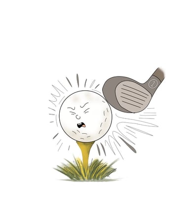 golf ball being smashed by a number 1 club