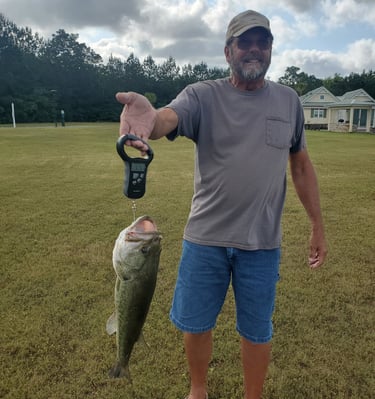 Huge bass at Lake Osprey RV Resort