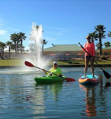 Kayaking/Paddle Boarding Paddle out for kayaking or paddleboarding adventures.