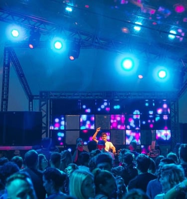 Iluminação para festa e eventos corporativos