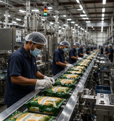 Indian manufacturing facility producing export-quality products