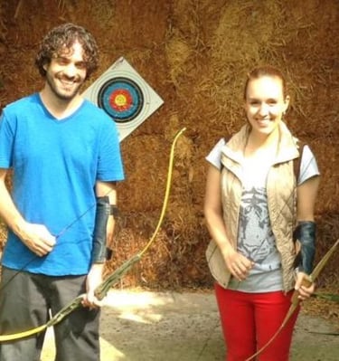 namorados no evento Brincando de Robin Hood