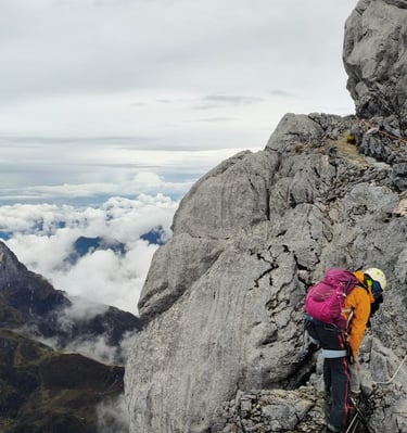 Climb Puncak Jaya know as Carstensz Pyramid 4884m