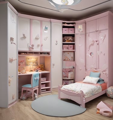 two beige wooden tables in white room