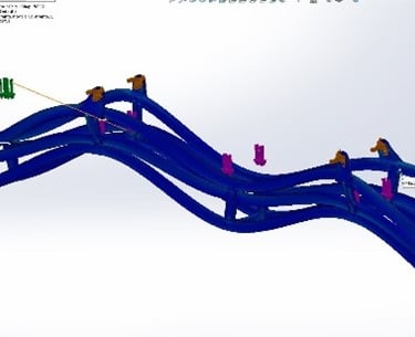 Simulation de résistance des matériaux pour conception d'un rack
