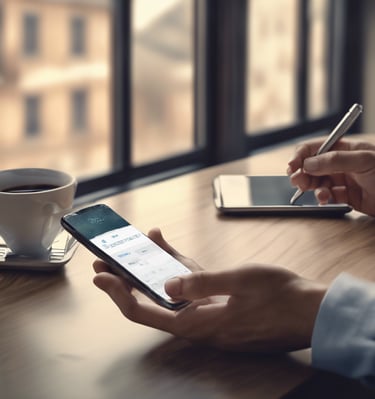 black smartphone showing white medication pill