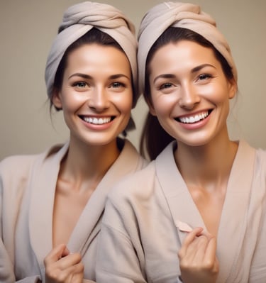 A tranquil pool area with soft lighting.