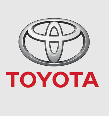 a toyota logo on a white background