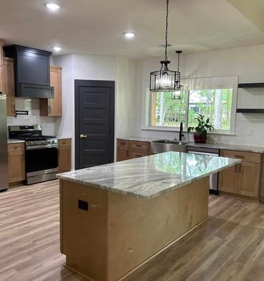Natural quartzite slab with bold veining and unique patterns