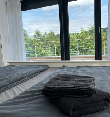 Schlafzimmer mit Ausblick