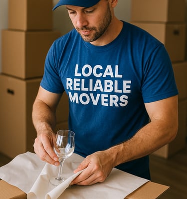 a man in a blue shirt is holding a wine glass
