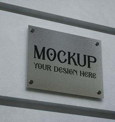 Plaque de porte en aluminium