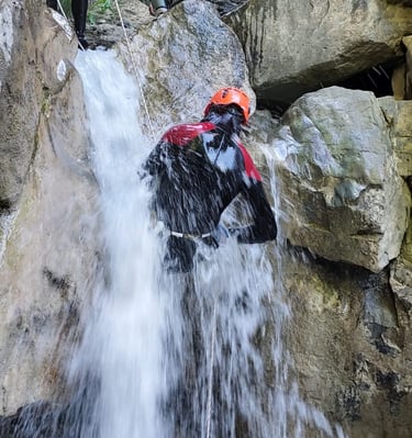 Autonomie en rappel, canyon de la Blache, Serre-Ponçon, Guillestre, Embrun, Savines