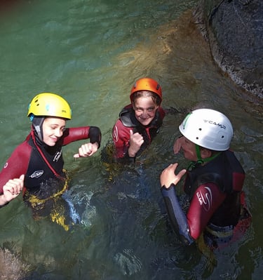 Baignades canyoning Canyon de la Rouanette, canyoning champsaur, Ancelles, Chorges