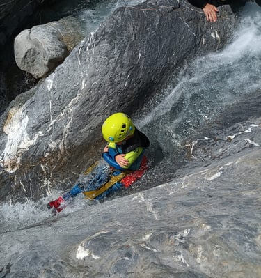 Toboggan au canyon du Couleau à Serre-Ponçon