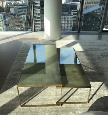 Blat stołu z lustra postarzanego