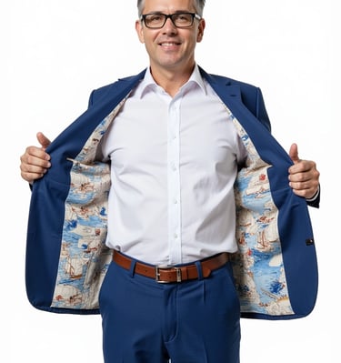 On-Demand Interlining printed for a custom Business Suit