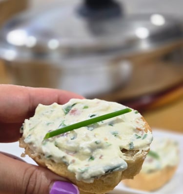 pasabocas de queso cream con tocineta