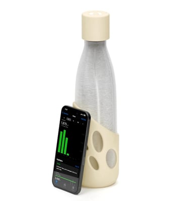 smart water bottle that can be connected with phone liquisip smart bottle