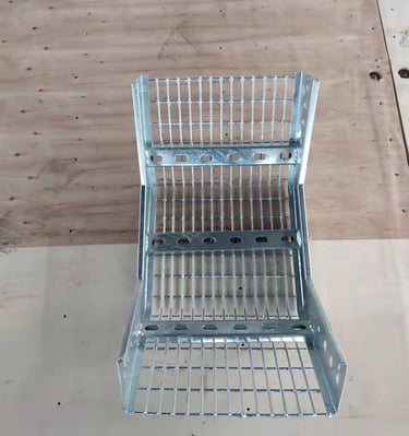 a metal wire mesh cable basket with cable ladder design
