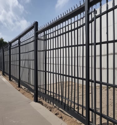PVC-coated fence mesh in vibrant green, blending with garden plants.
