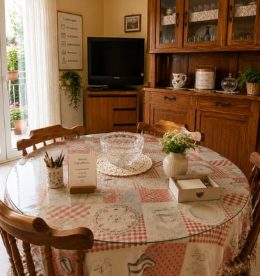 Sala comune della Dimora Giglio Bianco con tavolo